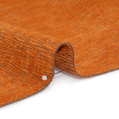 Chenille Upholstery Woven with Latex Backing - Nectarine - Lovell Collection Detail