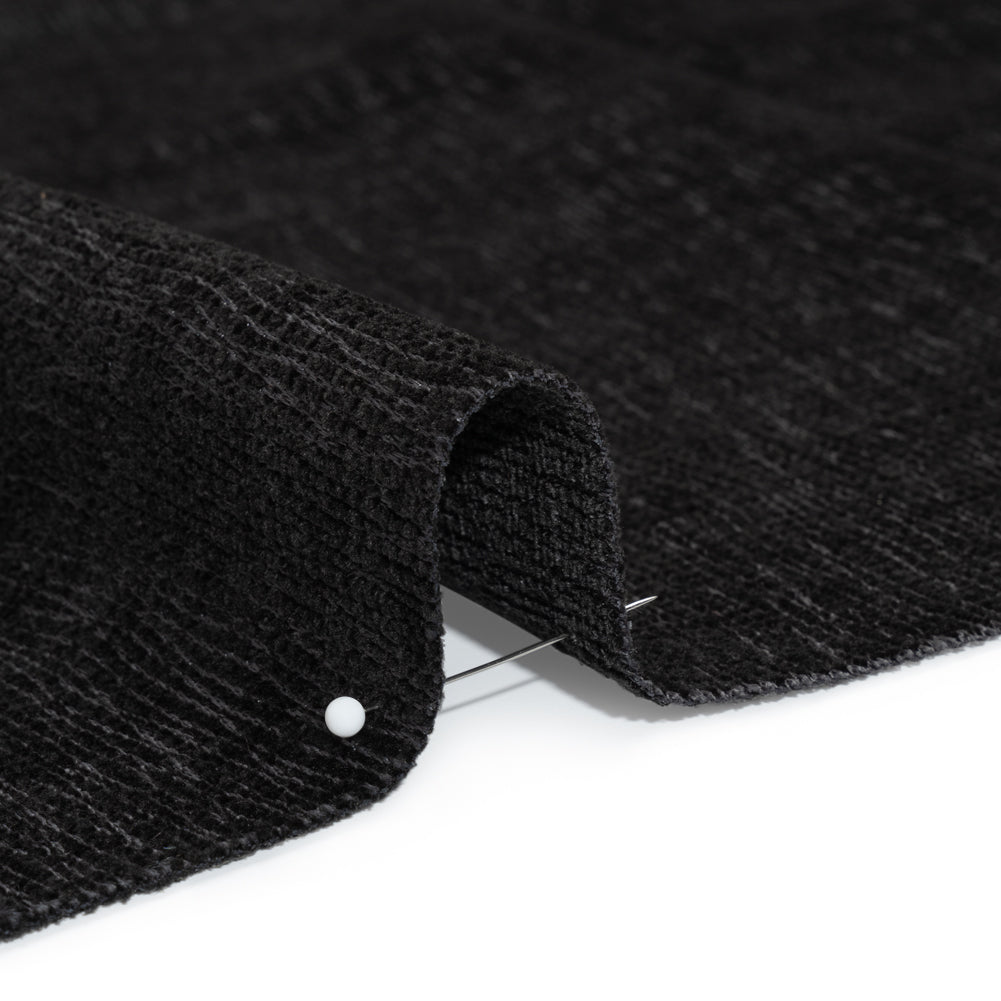 Chenille Upholstery Woven with Latex Backing - Night - Lovell Collection Detail