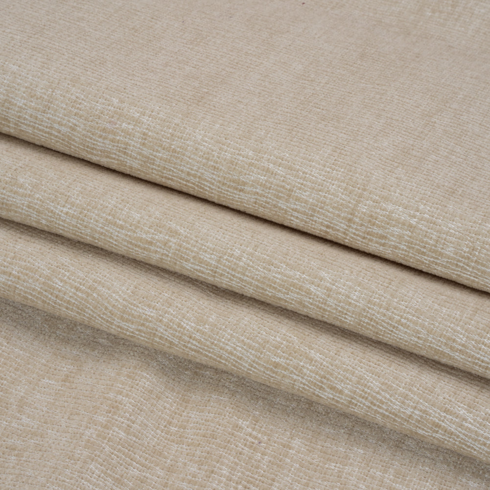Chenille Upholstery Woven with Latex Backing - Pearl - Lovell Collection Folded
