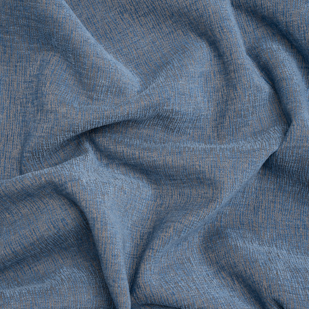 Chenille Upholstery Woven with Latex Backing - Periwinkle - Lovell Col