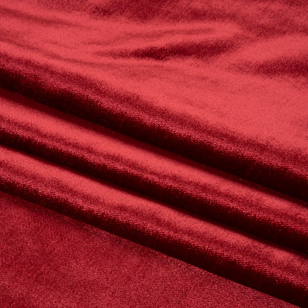 Textured Upholstery Velvet - Cabernet - Ainslie Collection Folded