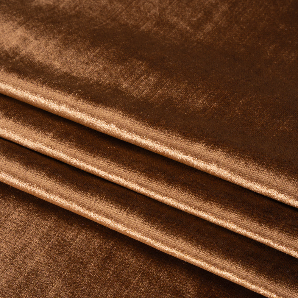 Textured Upholstery Velvet - Copper - Ainslie Collection Folded