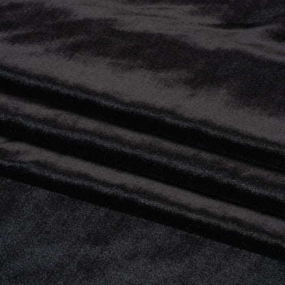 Textured Upholstery Velvet - Ebony - Ainslie Collection Folded