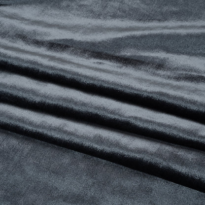 Textured Upholstery Velvet - Gunmetal - Ainslie Collection Folded
