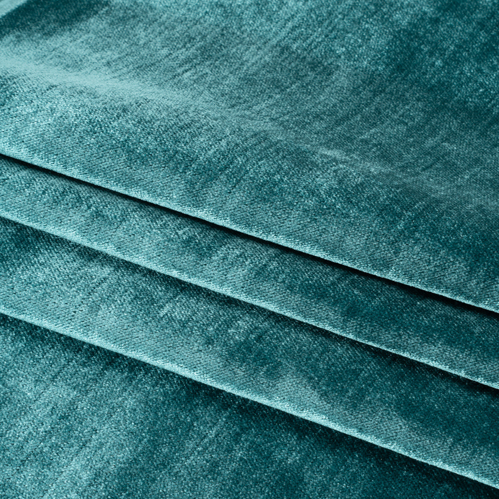 Textured Upholstery Velvet - Peacock - Ainslie Collection Folded