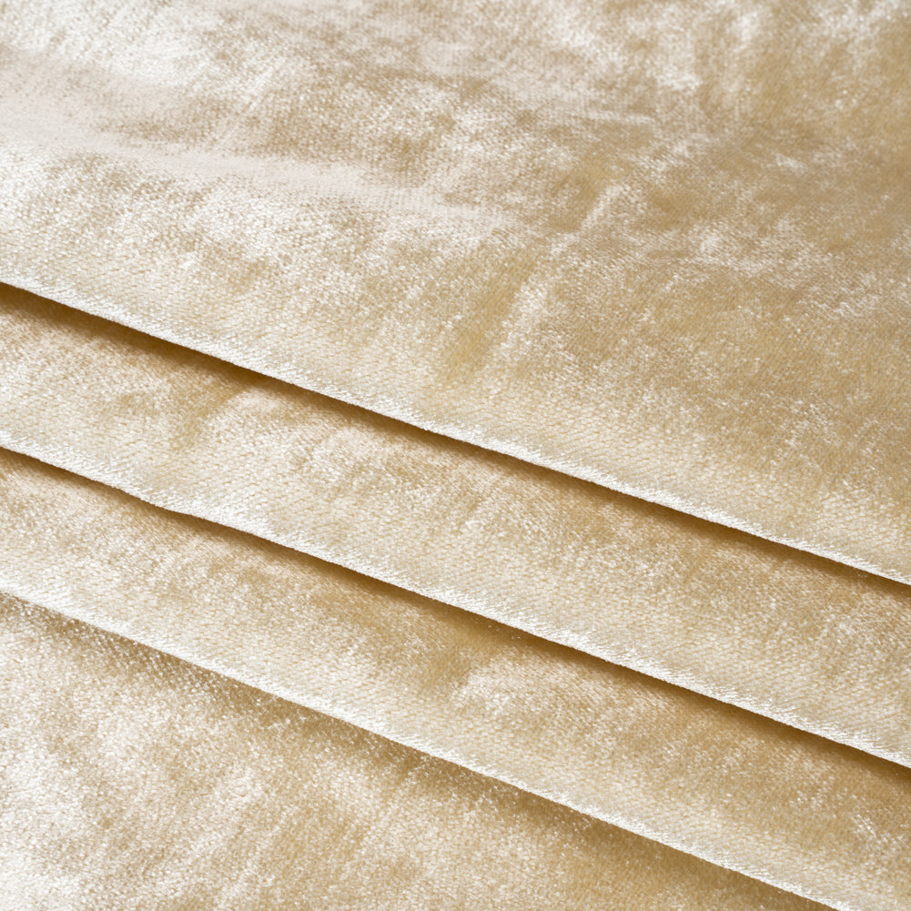 Textured Upholstery Velvet - Snow - Ainslie Collection Folded