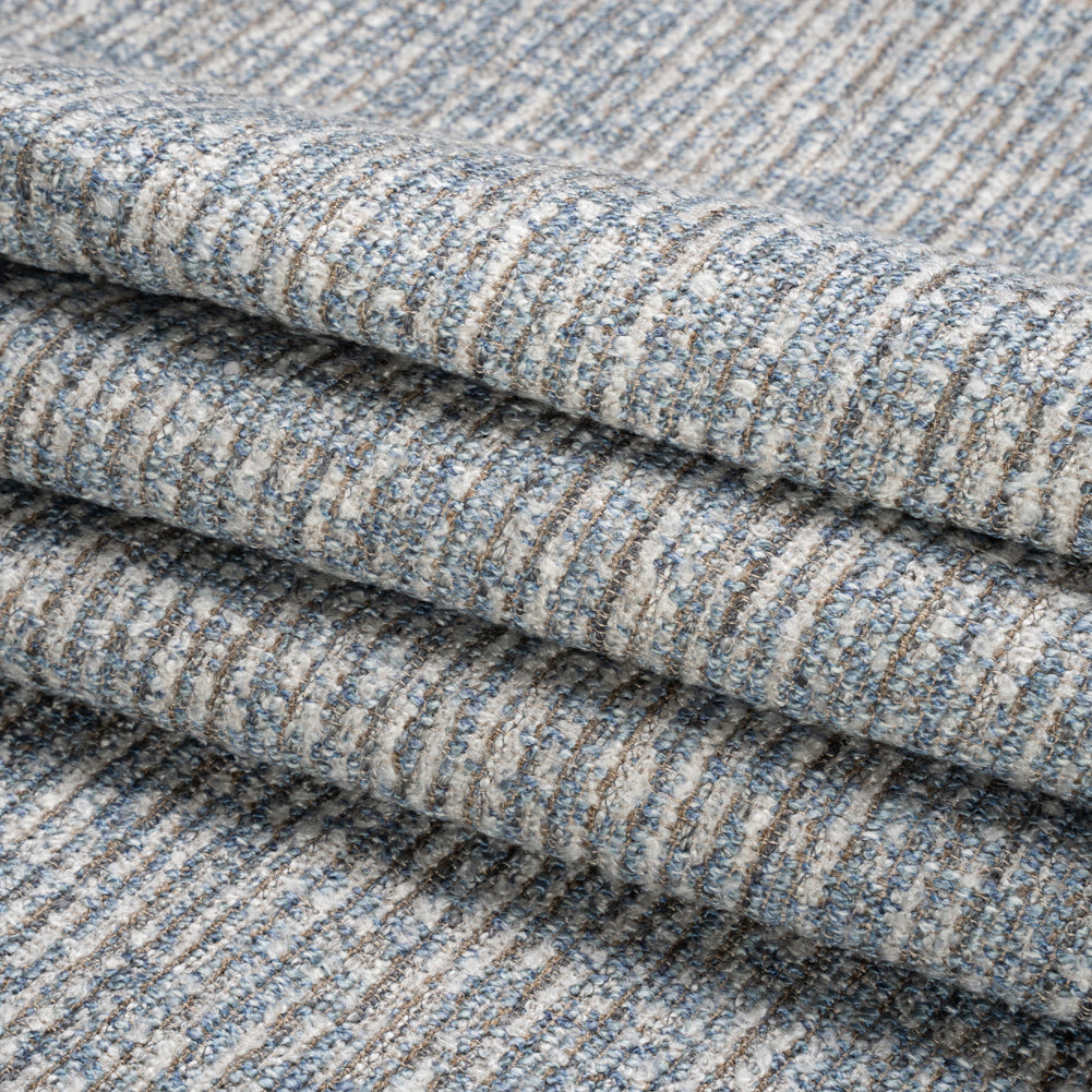 Upholstery Boucle - Sky Stripes - Valemount Collection Folded