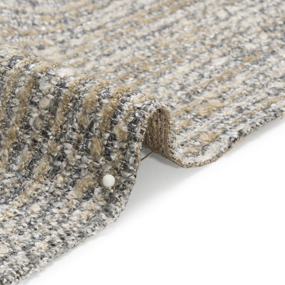 Upholstery Boucle - Smoke Stripes - Valemount Collection Detail