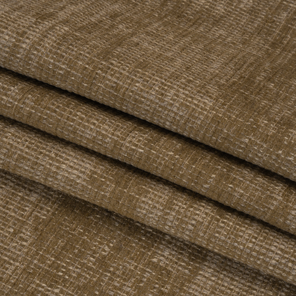 Tweedy Chenille Upholstery Woven - Cocoa - Hartsmere Collection Folded