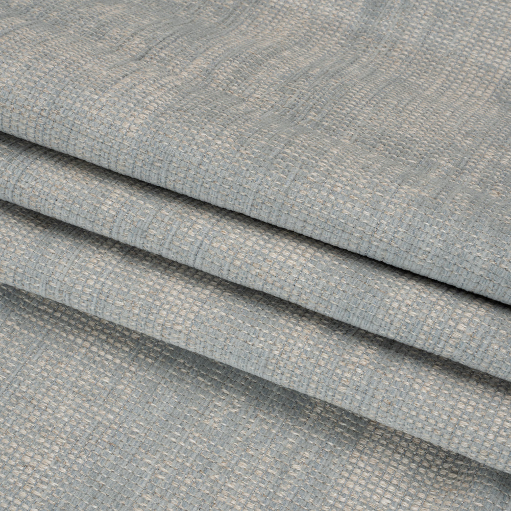 Tweedy Chenille Upholstery Woven - Mist - Hartsmere Collection Folded