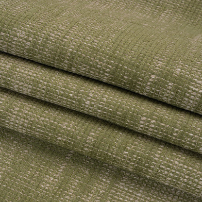 Tweedy Chenille Upholstery Woven - Moss - Hartsmere Collection Folded