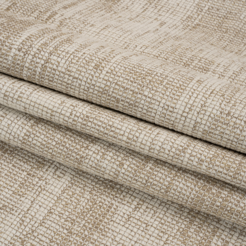Tweedy Chenille Upholstery Woven - Parchment - Hartsmere Collection Folded