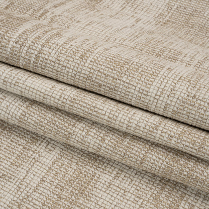 Tweedy Chenille Upholstery Woven - Parchment - Hartsmere Collection Folded