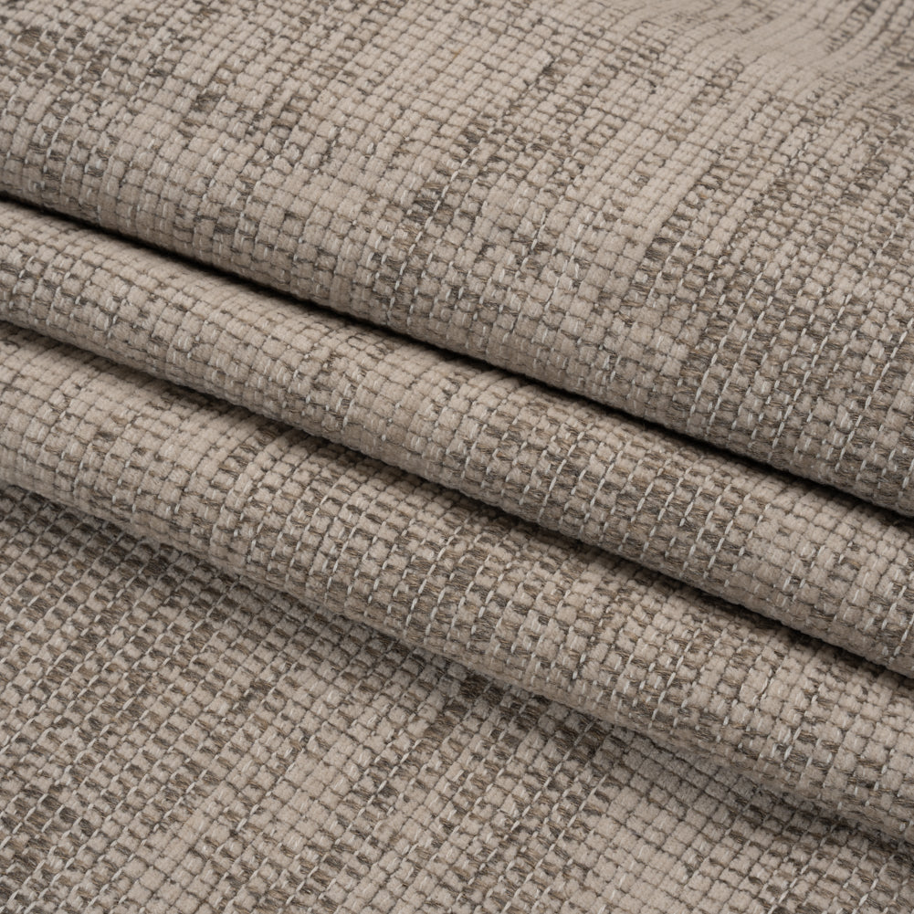 Tweedy Chenille Upholstery Woven - Quartz - Hartsmere Collection Folded