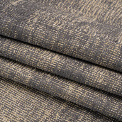 Tweedy Chenille Upholstery Woven - Steel - Hartsmere Collection Folded