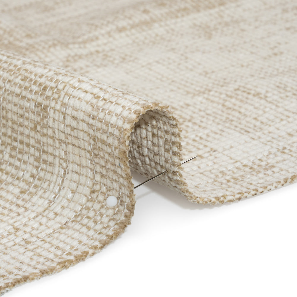Tweedy Chenille Upholstery Woven - White Hot - Hartsmere Collection Detail