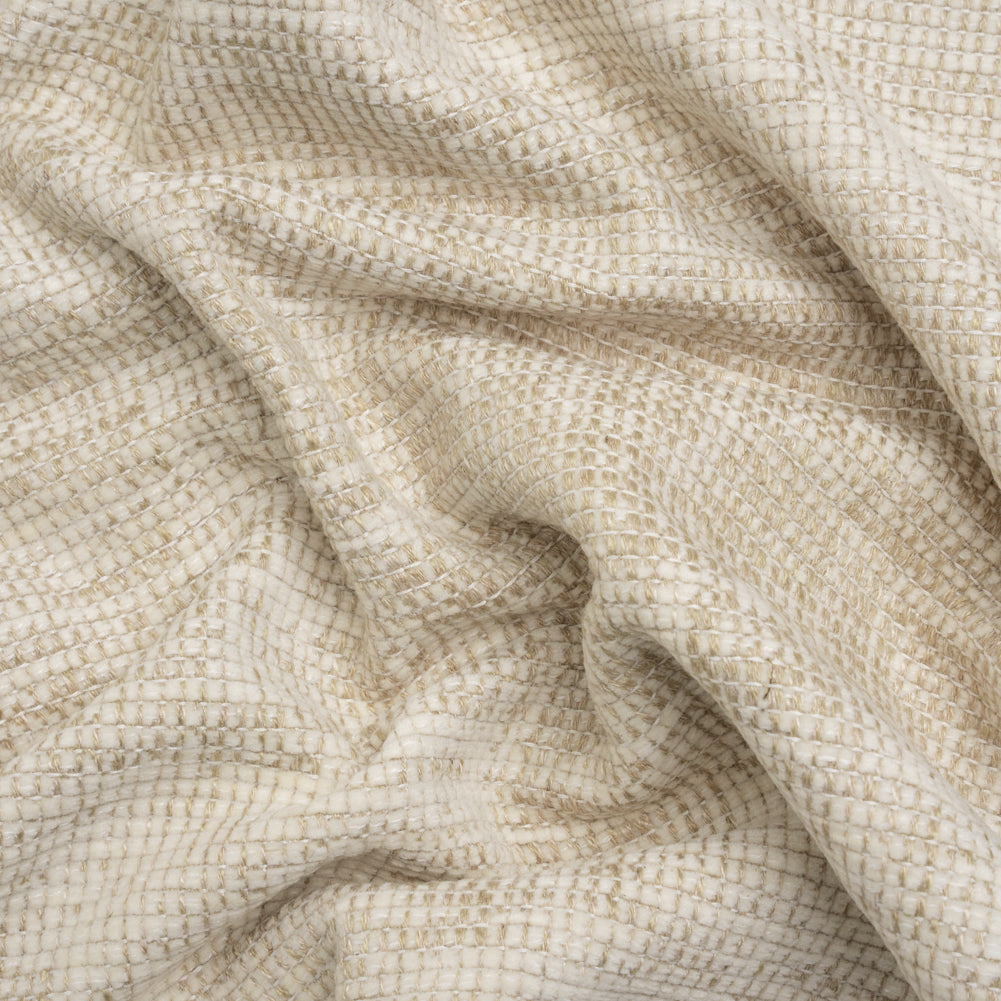 Tweedy Chenille Upholstery Woven - White Hot - Hartsmere Collection