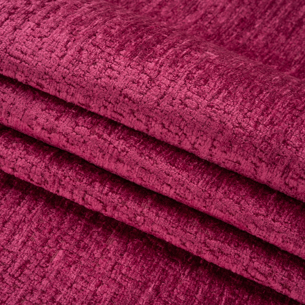 Textured Upholstery Chenille - Boysenberry - Odie Collection Folded