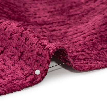 Textured Upholstery Chenille - Boysenberry - Odie Collection Detail