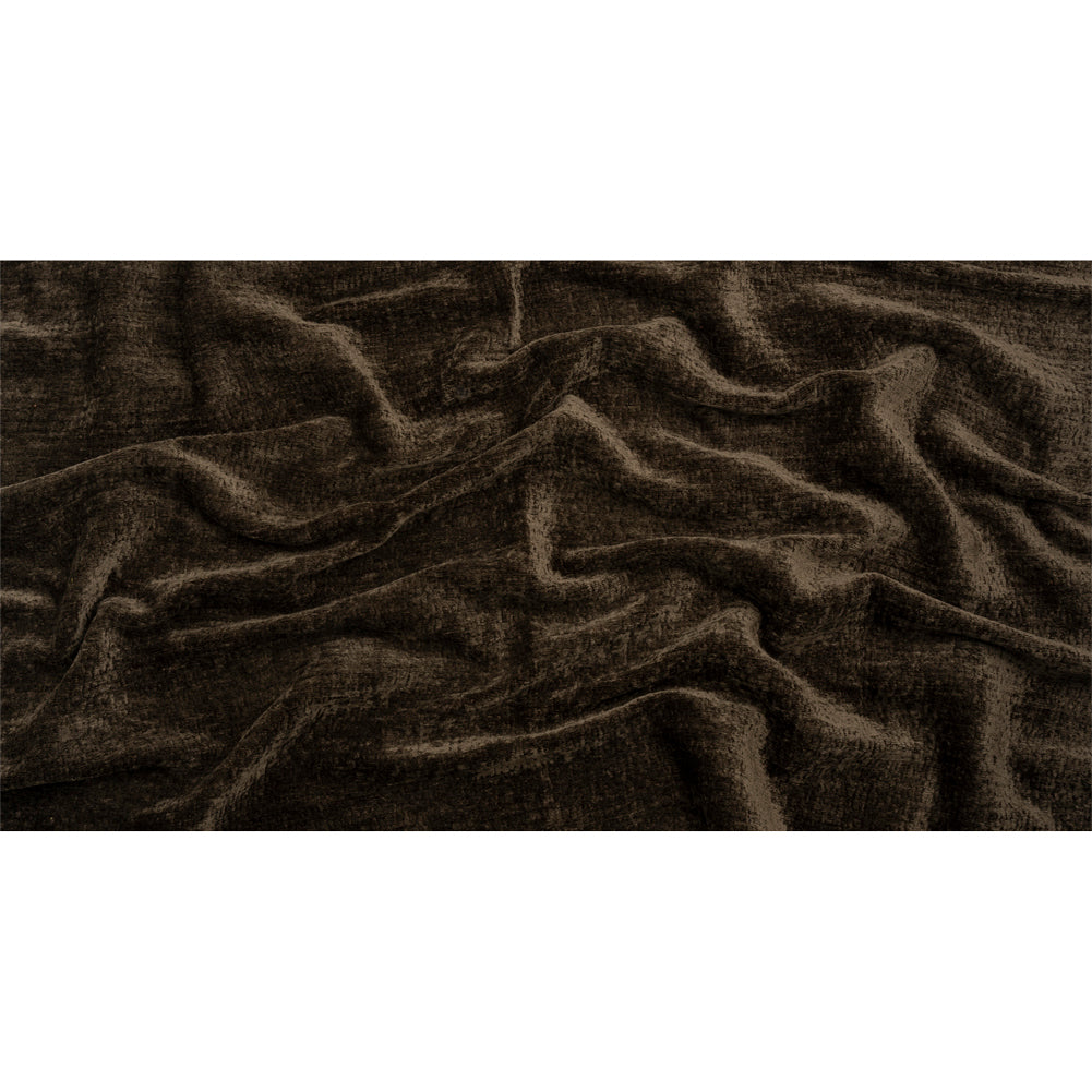 Textured Upholstery Chenille - Chocolate - Odie Collection Full
