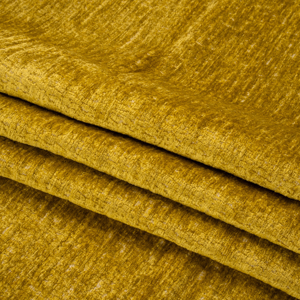 Textured Upholstery Chenille - Citron - Odie Collection Folded