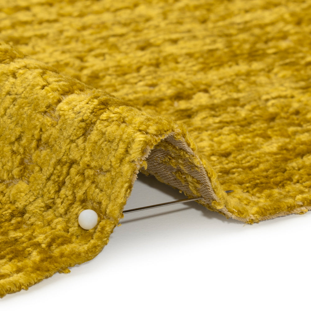Textured Upholstery Chenille - Citron - Odie Collection Detail