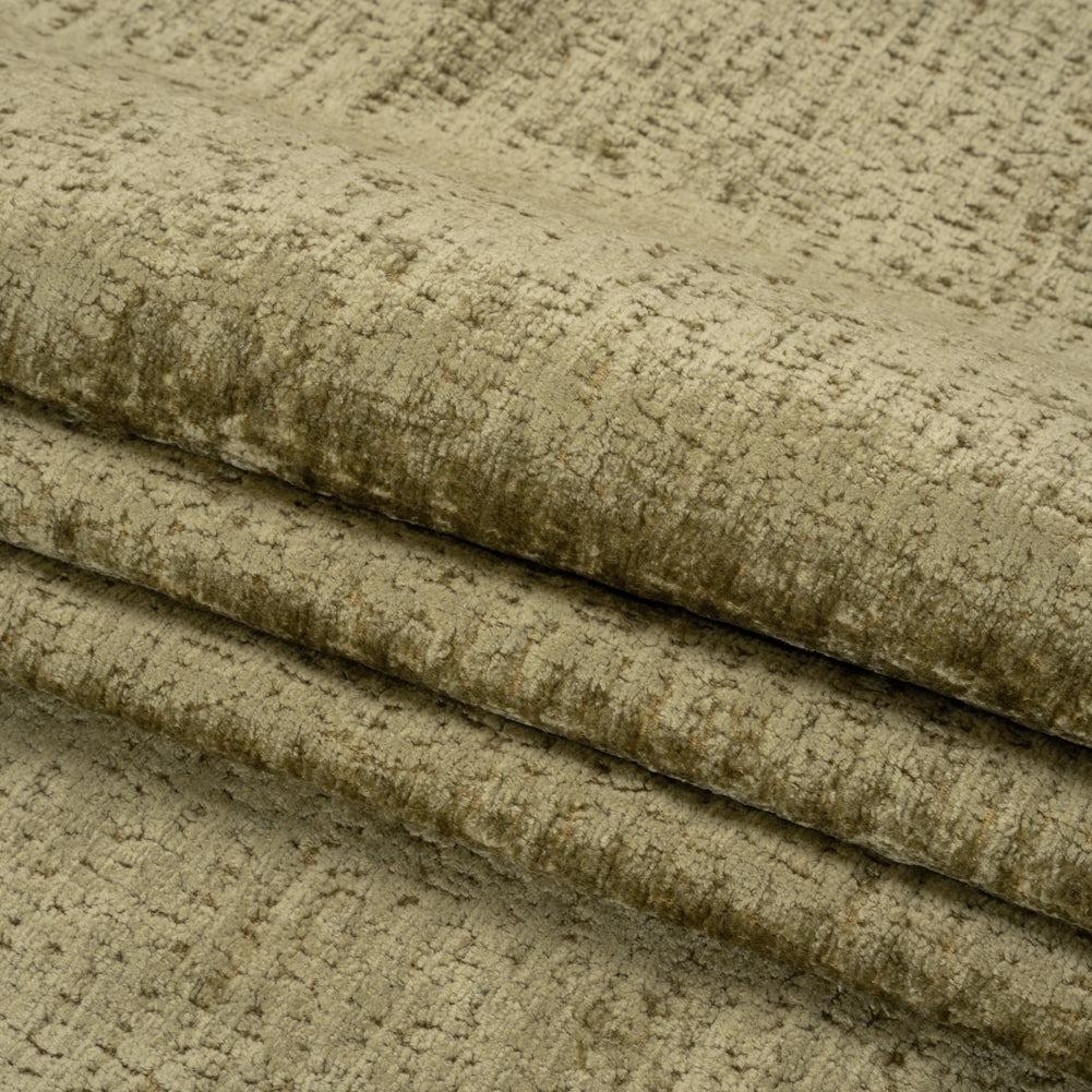 Textured Upholstery Chenille - Dirty Martini - Odie Collection Folded