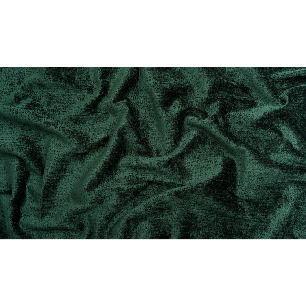 Textured Upholstery Chenille - Emerald - Odie Collection Full
