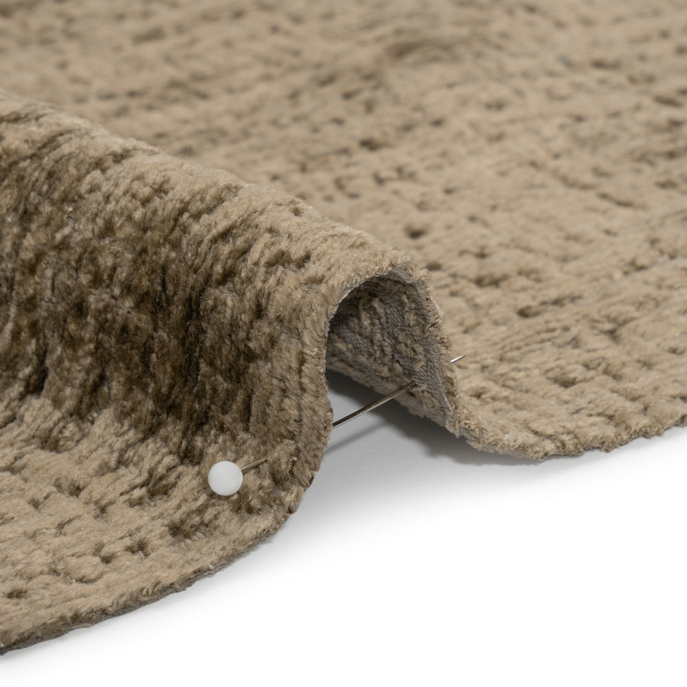 Textured Upholstery Chenille - Frappe - Odie Collection Detail