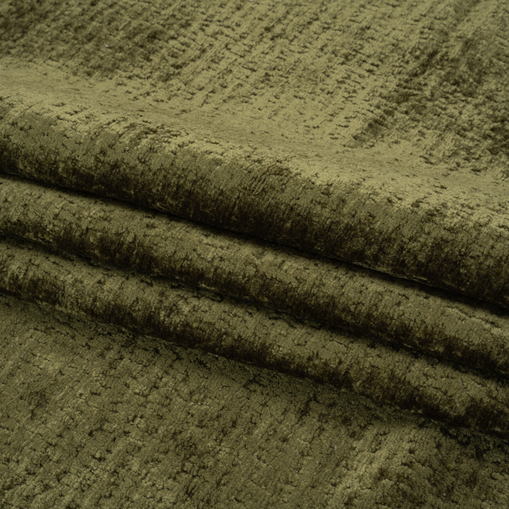Textured Upholstery Chenille - Grass - Odie Collection Folded