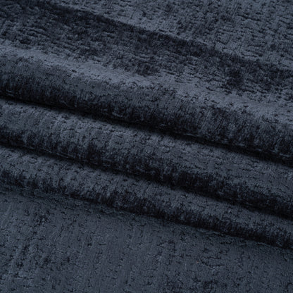 Textured Upholstery Chenille - Indigo - Odie Collection Folded
