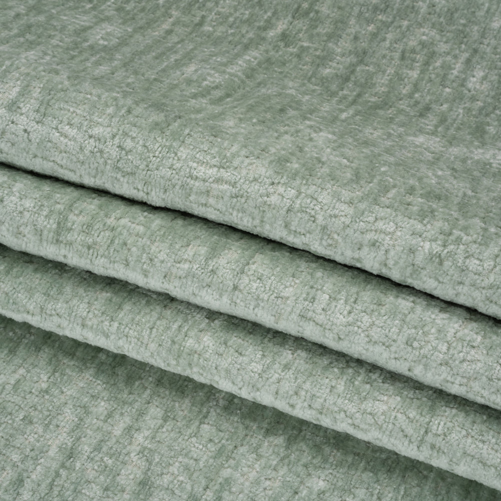 Textured Upholstery Chenille - Mint - Odie Collection Folded