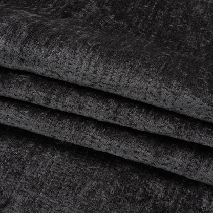 Textured Upholstery Chenille - Onyx - Odie Collection Folded