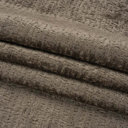 Textured Upholstery Chenille - Otter - Odie Collection Folded