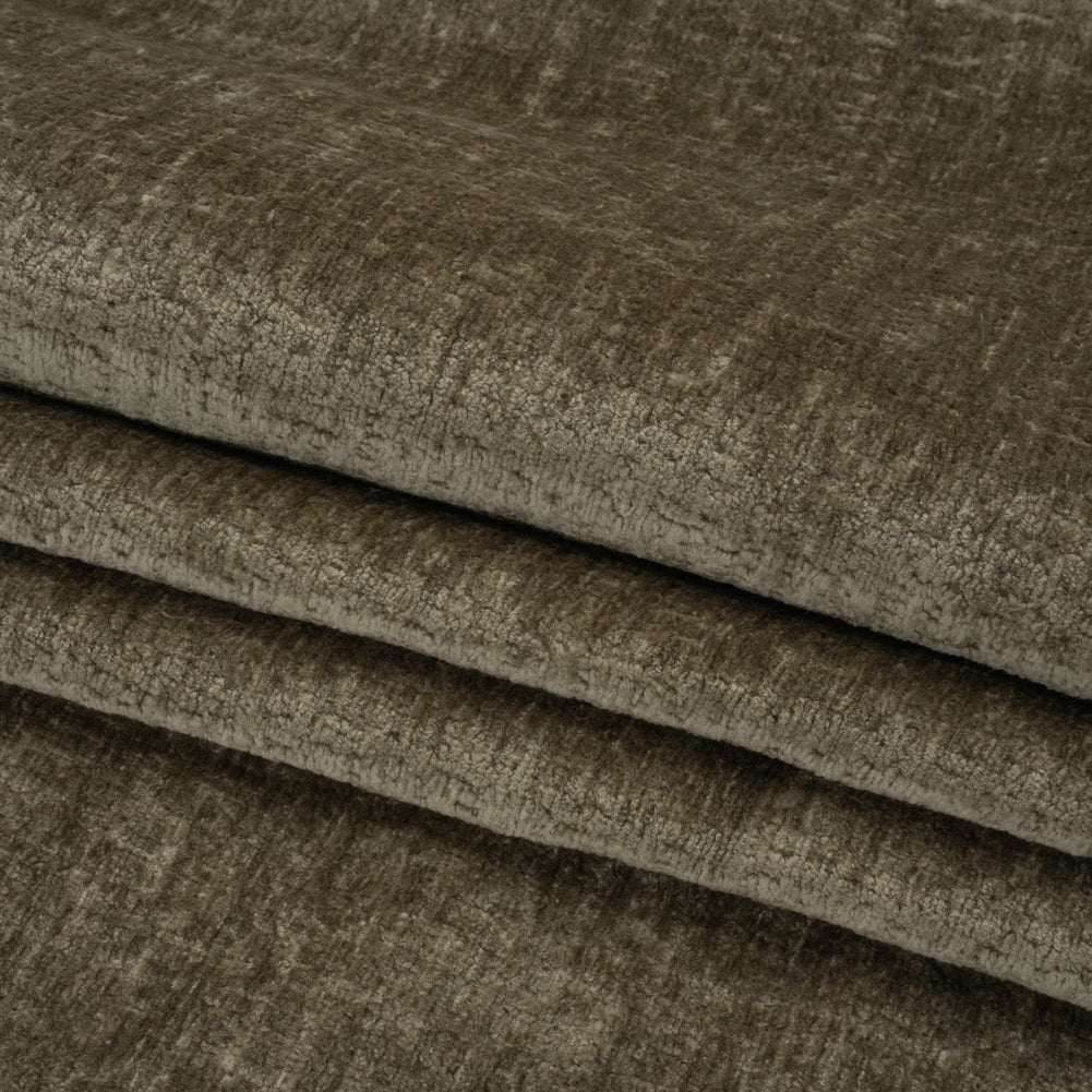 Textured Upholstery Chenille - Pebble - Odie Collection Folded