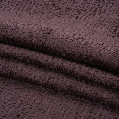 Textured Upholstery Chenille - Plum - Odie Collection Folded