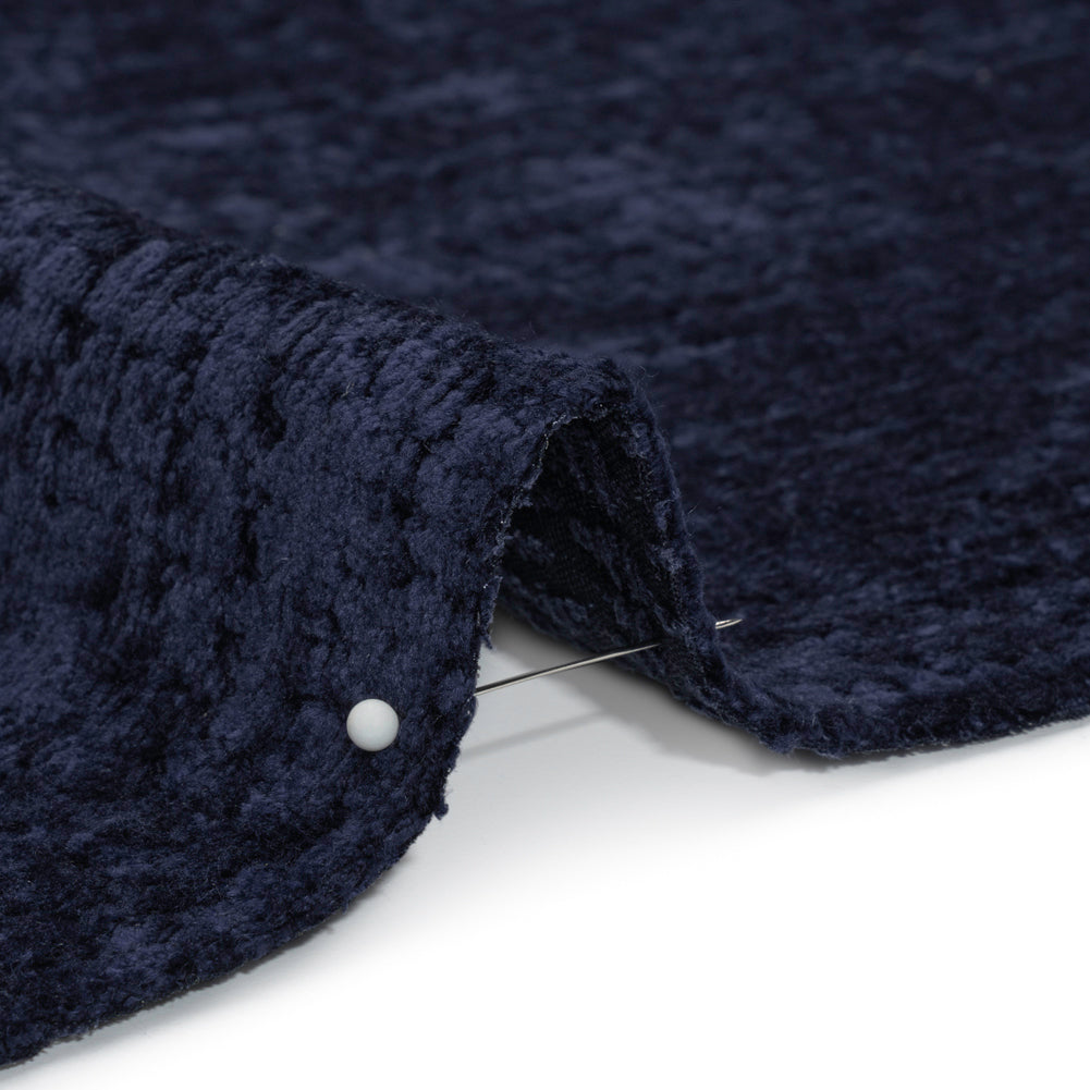 Textured Upholstery Chenille - Sapphire - Odie Collection Detail