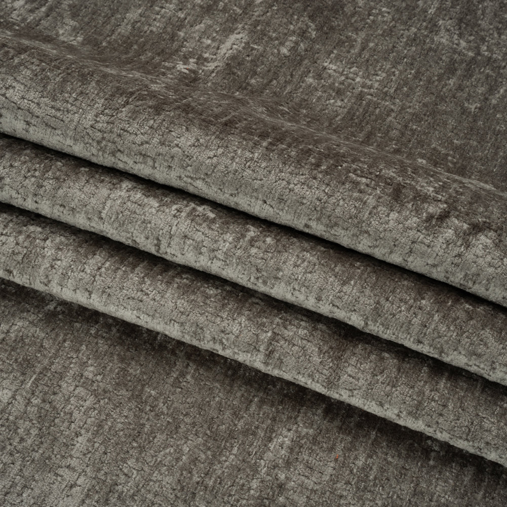 Textured Upholstery Chenille - Steel - Odie Collection Folded