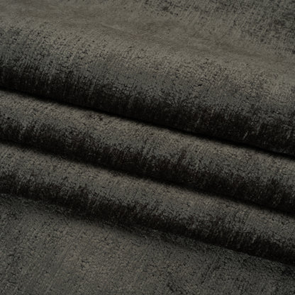 Upholstery Chenille - Asphalt Monotone Abstract - Timbrell Collection Folded