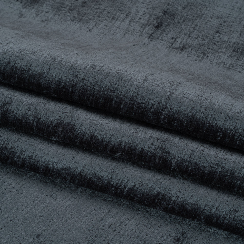 Upholstery Chenille - Blackberry Monotone Abstract - Timbrell Collection Folded