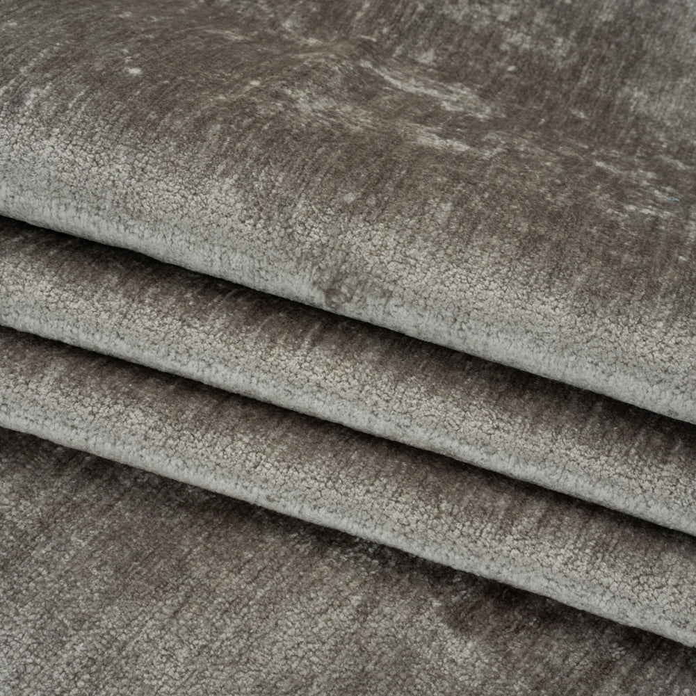Upholstery Chenille - Cement Monotone Abstract - Timbrell Collection Folded