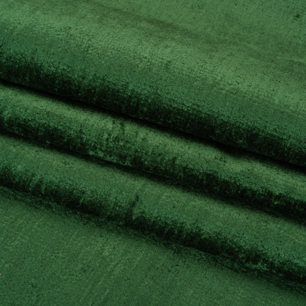 Upholstery Chenille - Emerald Monotone Abstract - Timbrell Collection Folded