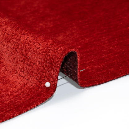 Upholstery Chenille - Red It Monotone Abstract - Timbrell Collection Detail