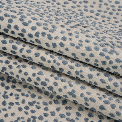 Upholstery Chenille - Azul Spotted - Piperhill Collection Folded