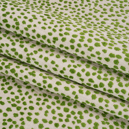 Upholstery Chenille - Grasshopper Spotted - Piperhill Collection Folded