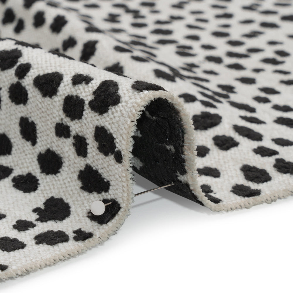 Upholstery Chenille - Piano Spotted - Piperhill Collection Detail