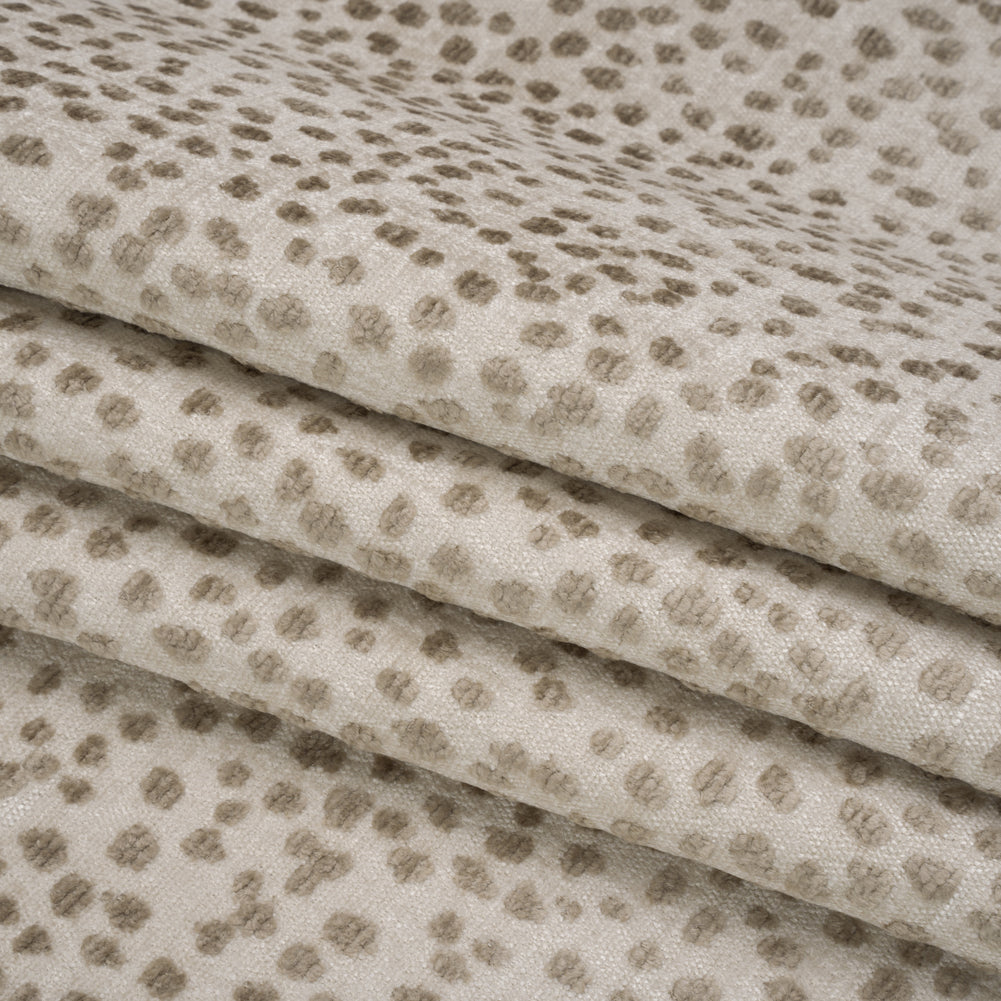 Upholstery Chenille - Toast Spotted - Piperhill Collection Folded