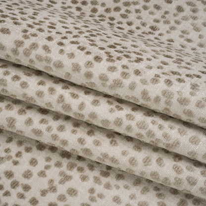 Upholstery Chenille - Toast Spotted - Piperhill Collection Folded