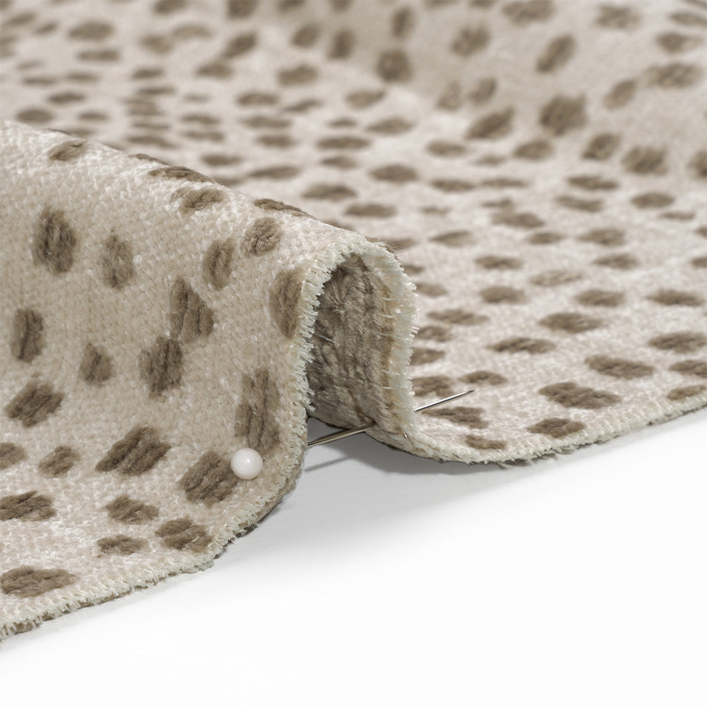 Upholstery Chenille - Toast Spotted - Piperhill Collection Detail