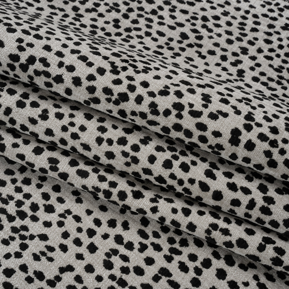 Upholstery Chenille - Tuxedo Spotted - Piperhill Collection Folded